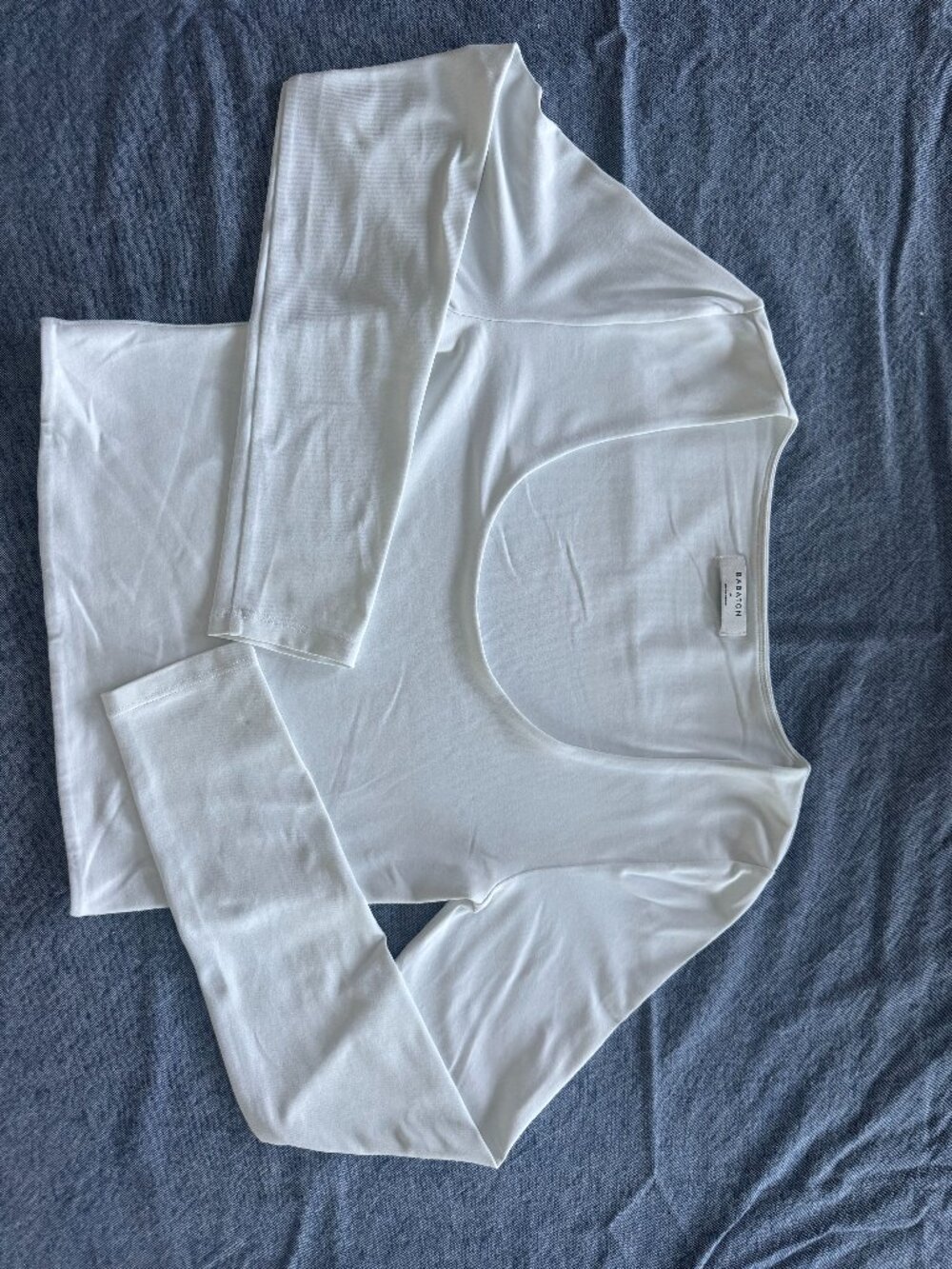 Babaton by Aritizia long sleeve, scoop neck crop top